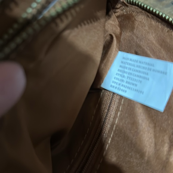 No Brand Tag Brown Handbag with Snakeskin Accents - Picture 8 of 8